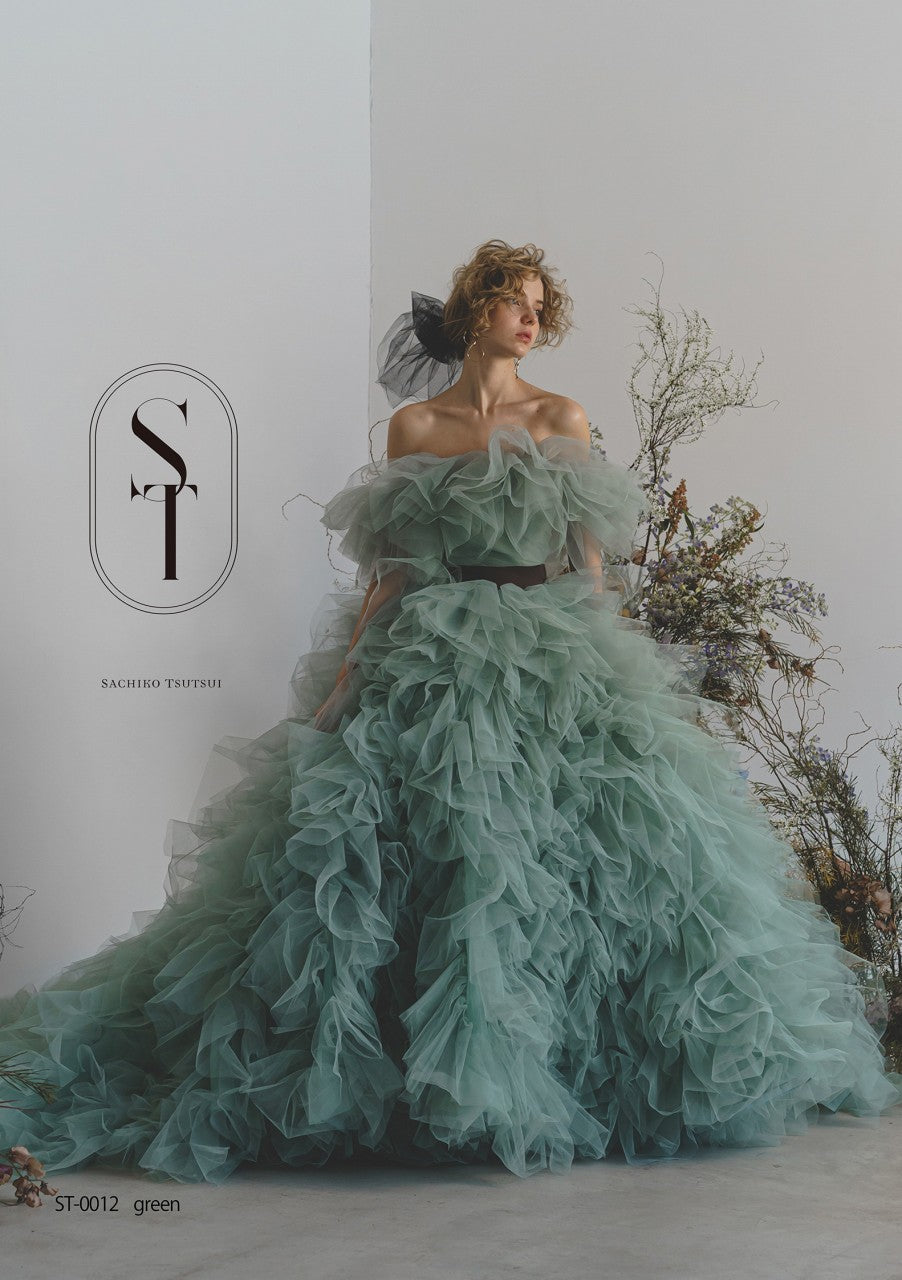 ST0012 Green【結婚式 カラードレス レンタル】