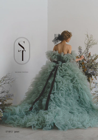 ST0012 Green【結婚式 カラードレス レンタル】