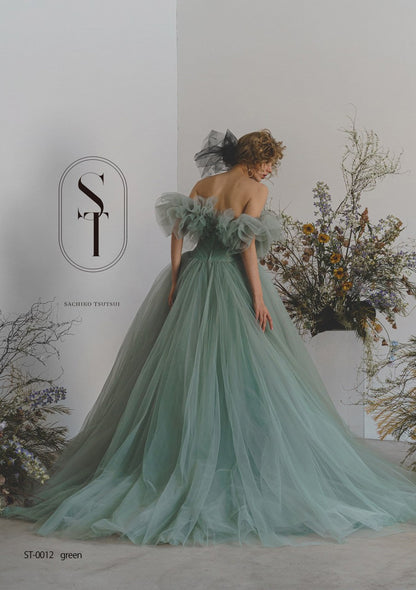 ST0012 Green【結婚式 カラードレス レンタル】