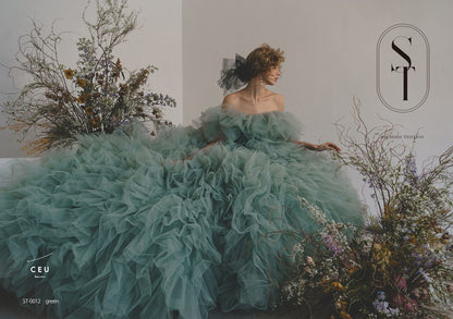 ST0012 Green【結婚式 カラードレス レンタル】