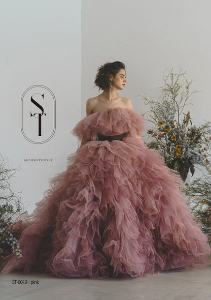 ST0012 pink【結婚式 カラードレス レンタル】