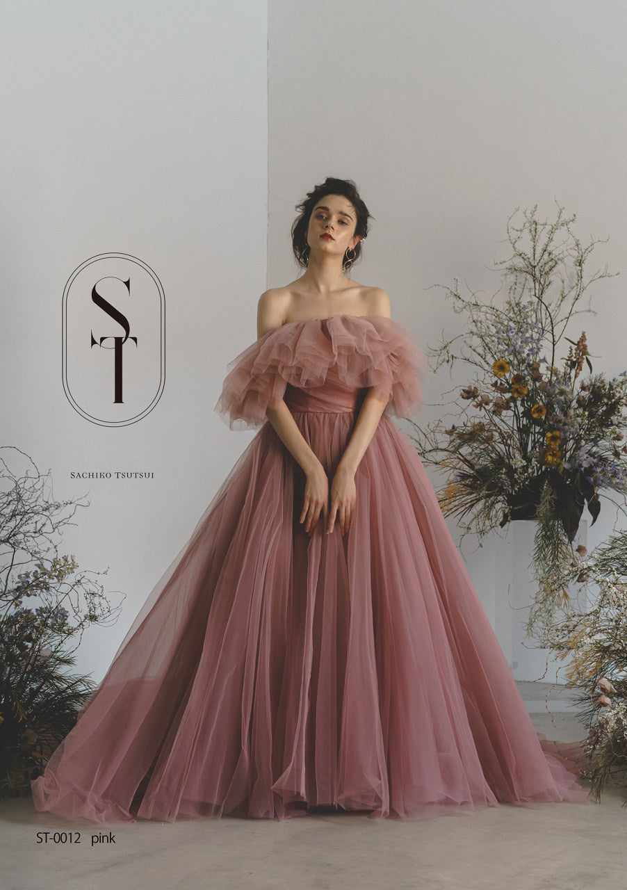 ST0012 pink【結婚式 カラードレス レンタル】