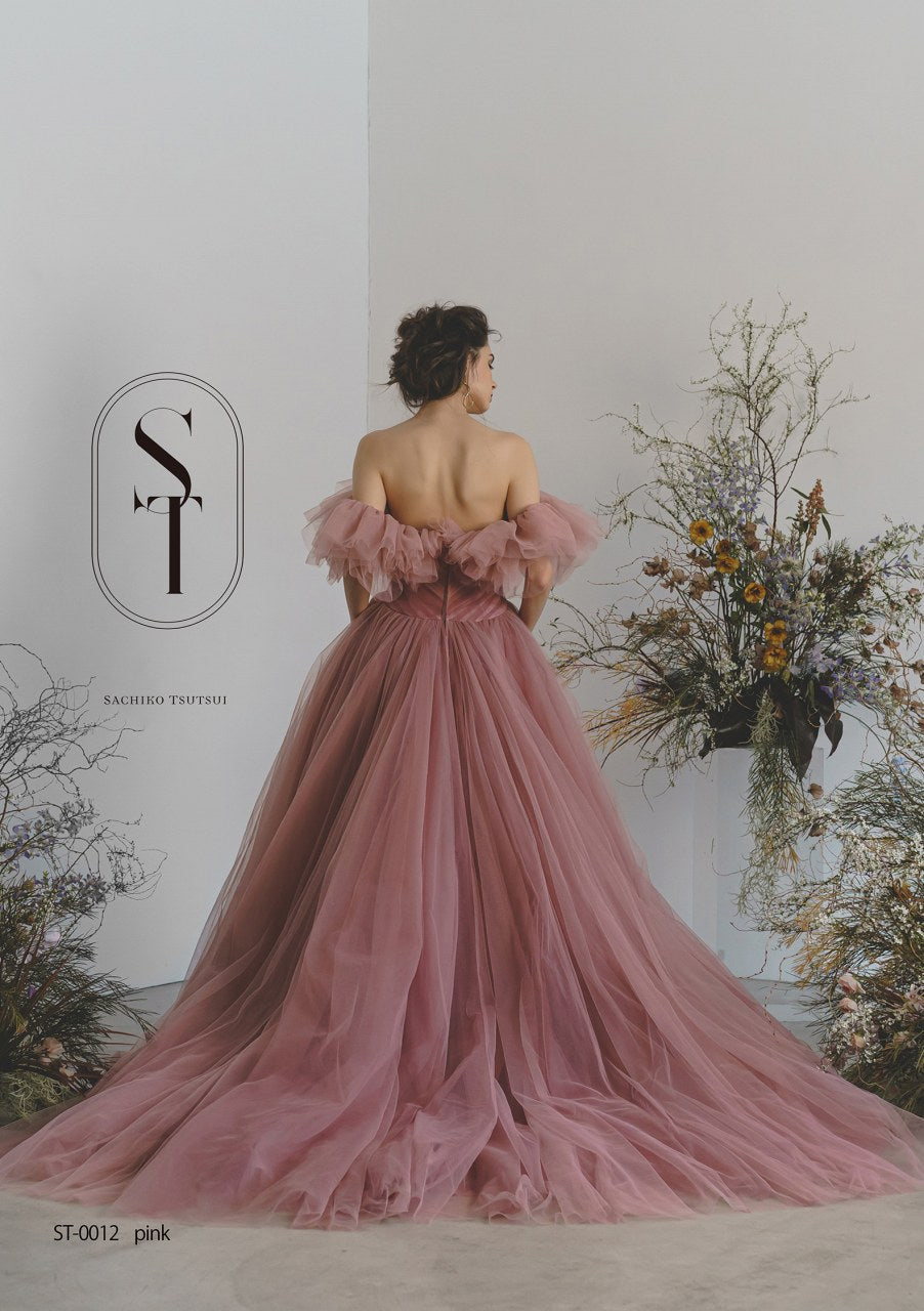 ST0012 pink【結婚式 カラードレス レンタル】