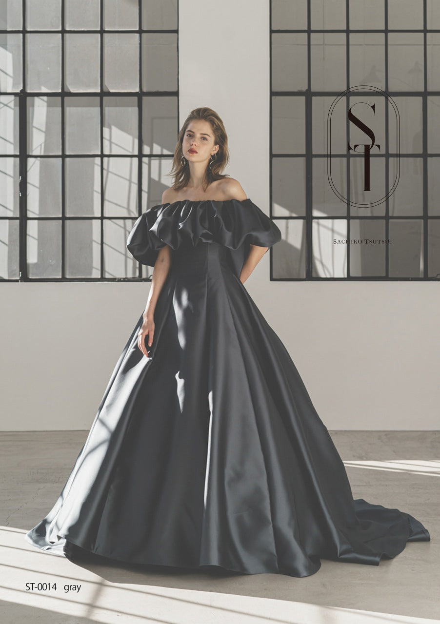 ST0014 gray【結婚式 カラードレス レンタル】