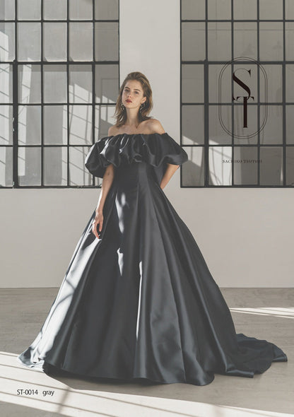 ST0014 gray【結婚式 カラードレス レンタル】