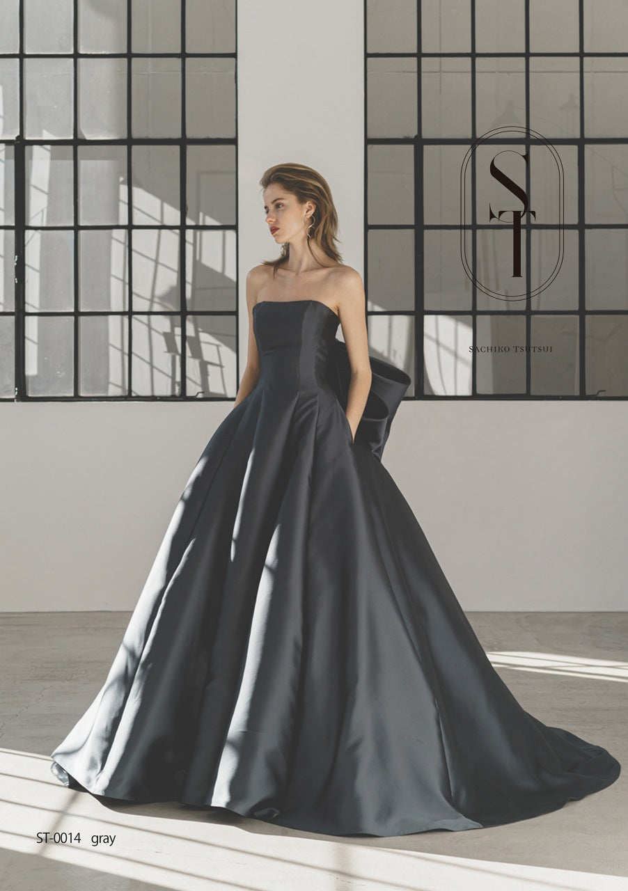 ST0014 gray【結婚式 カラードレス レンタル】