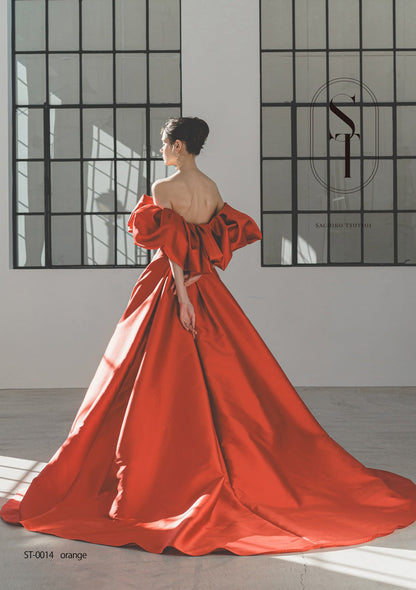ST0014 orange【結婚式 カラードレス レンタル】