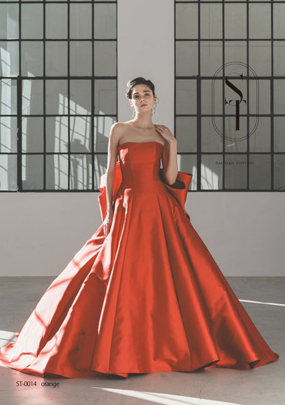 ST0014 orange【結婚式 カラードレス レンタル】