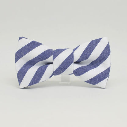 【kids】ストライプ青 【結婚式 キッズ こども 蝶ネクタイ】
