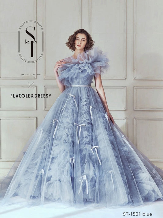 ST1501Blue【結婚式 カラードレス レンタル】