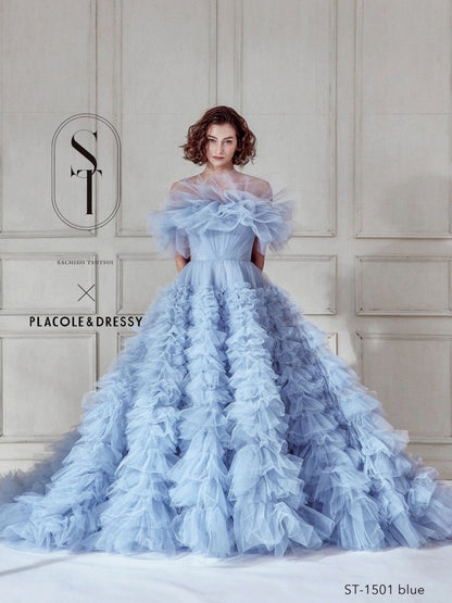 ST1501Blue【結婚式 カラードレス レンタル】