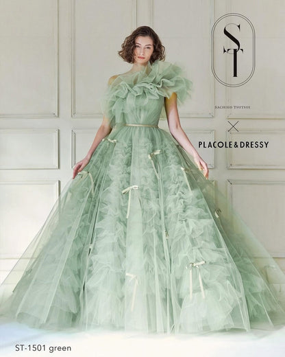 ST1501Green【結婚式 カラードレス レンタル】