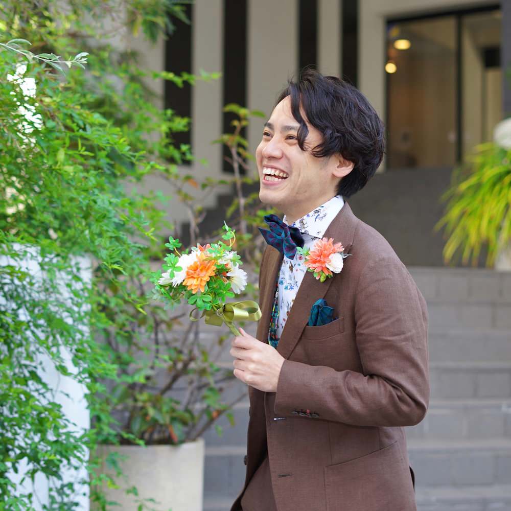 【秋冬婚 オーダーメイド ナチュラルウェディングスーツ】TAGARU 結婚式 タキシード ブラウン 【結婚式 タキシード オーダーメイド】