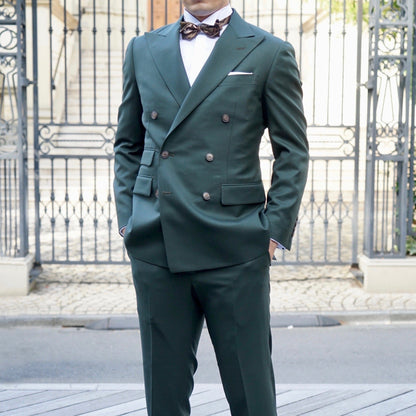 パーティー用 グリーン系オーダースーツ 国産生地 【結婚式 タキシード オーダーメイド】