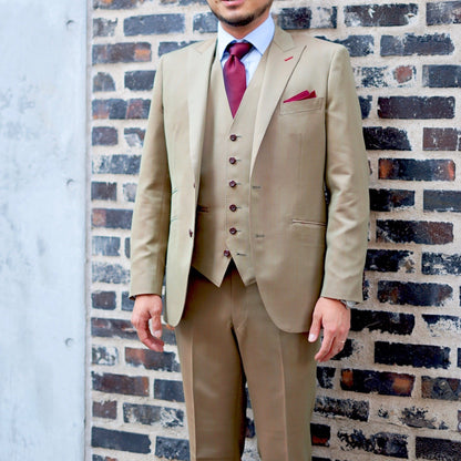 パーティー用 ブラウン系オーダースーツ 国産生地 【結婚式 タキシード オーダーメイド】