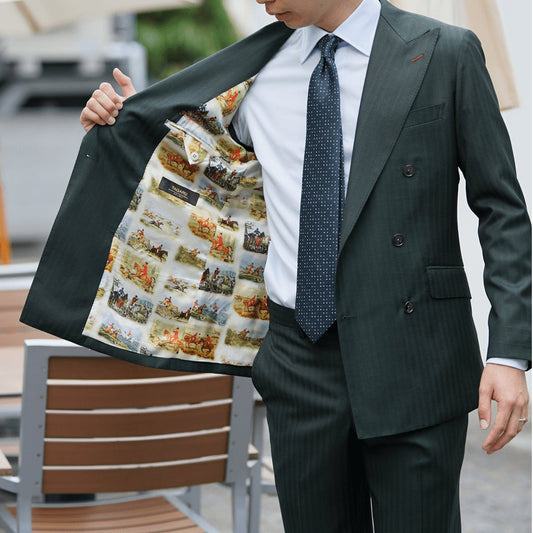 2次会用 グリーン系オーダータキシードインポート生地 【結婚式 タキシード オーダーメイド】