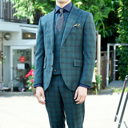 2次会用 グリーン系オーダータキシード国産生地 【結婚式 タキシード オーダーメイド】