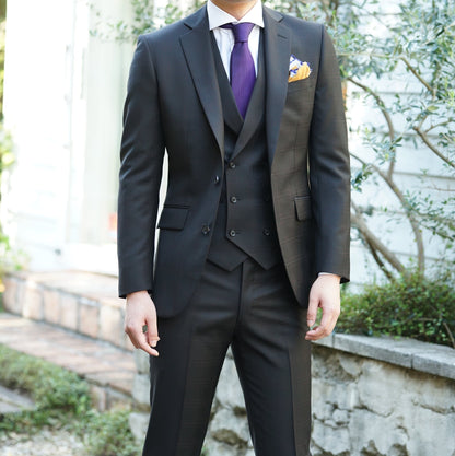 2次会用 ネイビー系オーダースーツ 国産生地 【結婚式 タキシード オーダーメイド】