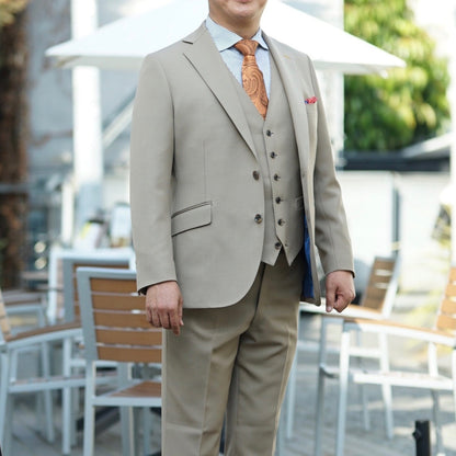 2次会用ブラウン系オーダータキシード 国産生地 【結婚式 タキシード オーダーメイド】