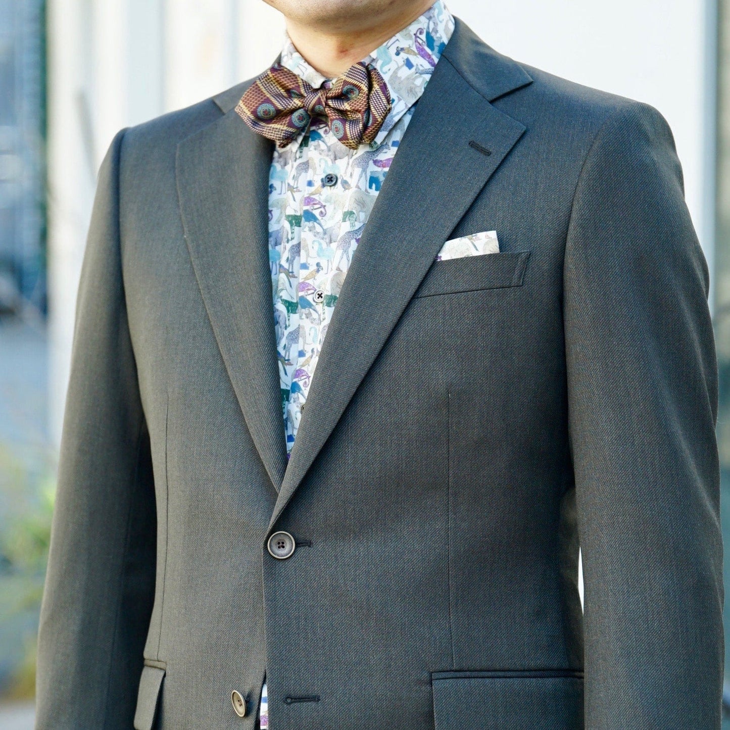 グリーン系オーダータキシード インポート生地 【結婚式 タキシード オーダーメイド】