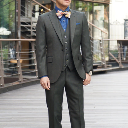 グリーン系オーダータキシード インポート生地 【結婚式 タキシード オーダーメイド】