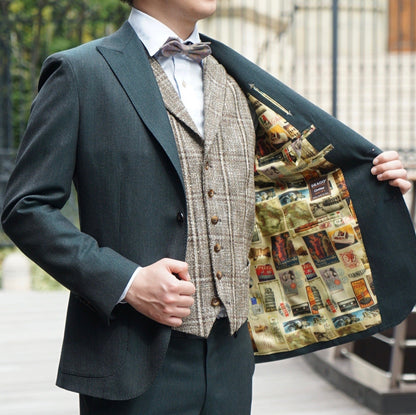 グリーン系オーダータキシード 国産生地 【結婚式 タキシード オーダーメイド】