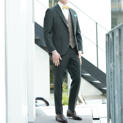 グリーン系オーダータキシード 国産生地 【結婚式 タキシード オーダーメイド】