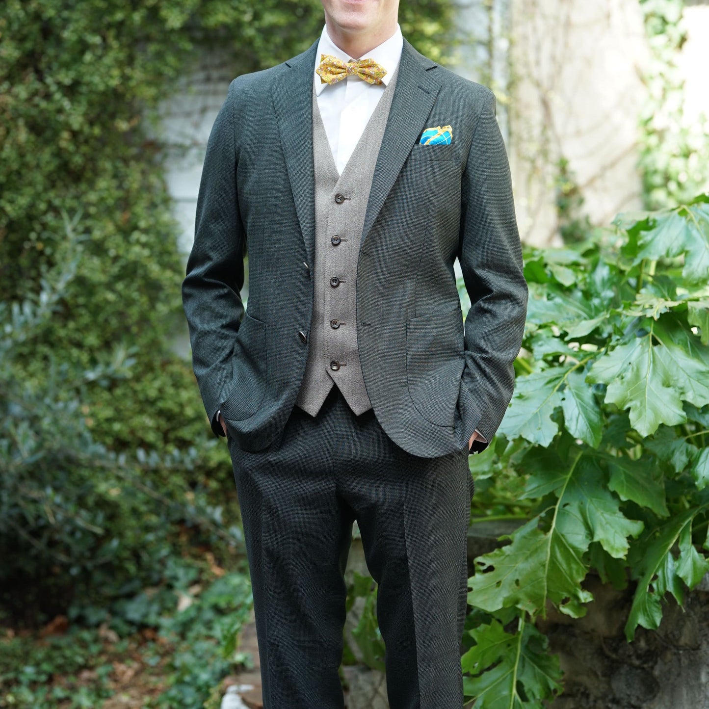 グリーン系オーダータキシード 国産生地 【結婚式 タキシード オーダーメイド】