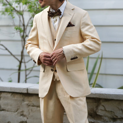 ブラウン系オーダータキシード インポート生地 【結婚式 タキシード オーダーメイド】