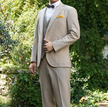 ブラウン系オーダータキシード インポート生地 【結婚式 タキシード オーダーメイド】