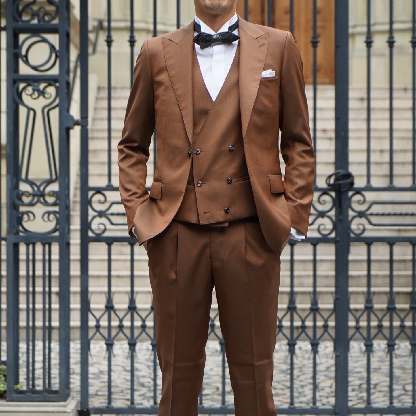 ブラウン系オーダータキシード 国産生地 【結婚式 タキシード オーダーメイド】