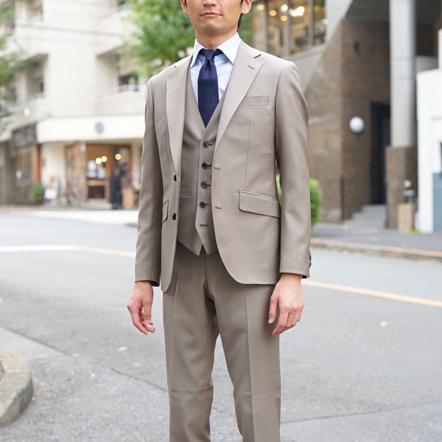 ブラウン系オーダータキシード 国産生地 【結婚式 タキシード オーダーメイド】