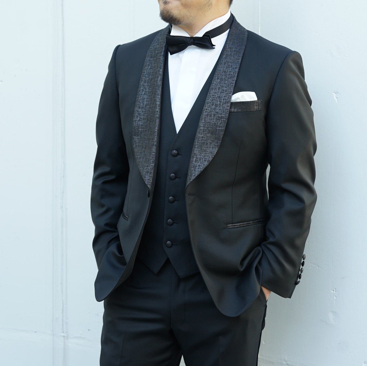 拝絹地 色柄カスタムオーダータキシード【結婚式 タキシード オーダーメイド】