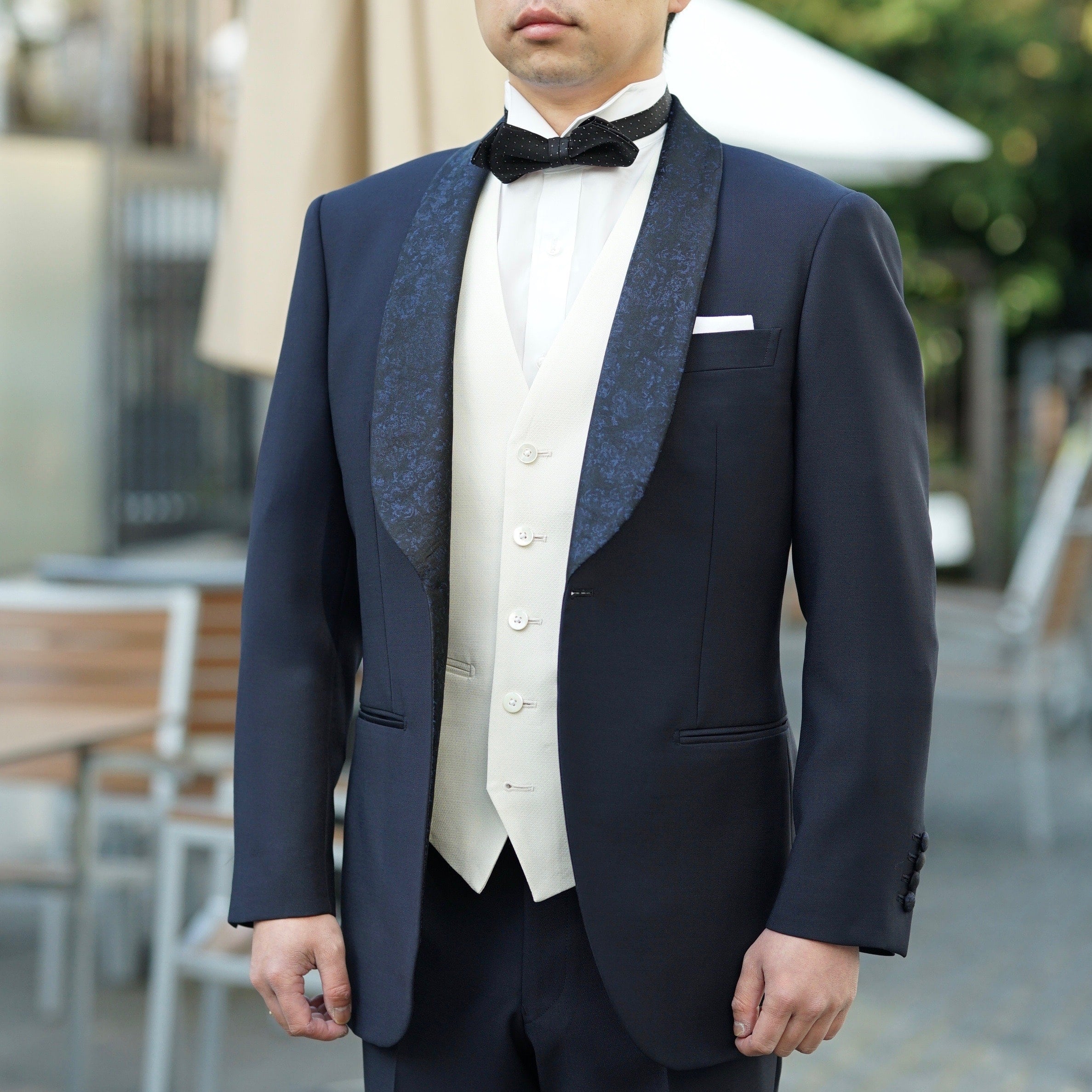 拝絹地 色柄カスタムオーダータキシード【結婚式 タキシード オーダー