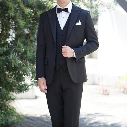 拝絹着脱式2wayオーダータキシード/ インポート生地 【結婚式 タキシード オーダーメイド】