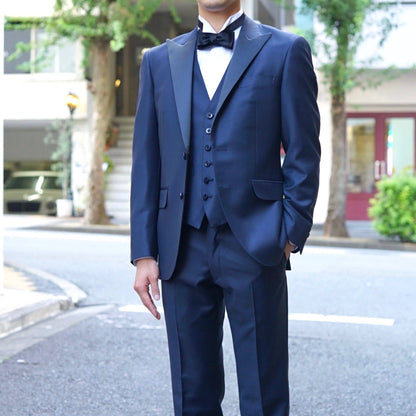 拝絹着脱式2wayオーダータキシード/ インポート生地 【結婚式 タキシード オーダーメイド】