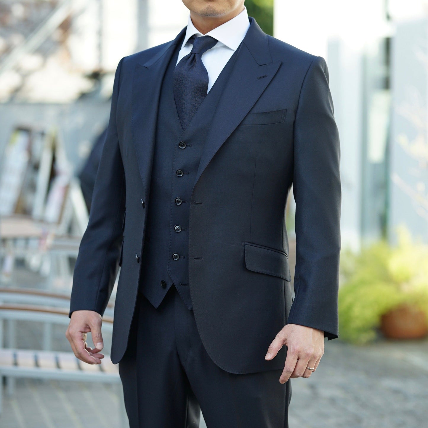 親族用ブラック系スーツ 【結婚式 オーダーメイド】