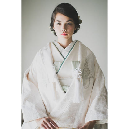 銀鶴四季花唐草文 【結婚式 和装 白無垢 レンタル】