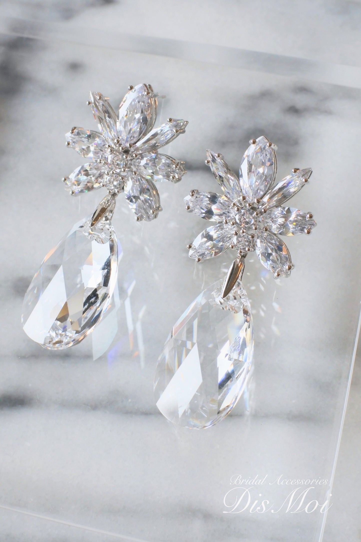 【ピアス・イヤリング】スワロフスキー×ジルコニアピアス/イヤリング ~ブライダルピアス/イヤリング~ ≪SZP-07/SZE-07≫ 【結婚式 ピアス イヤリング】