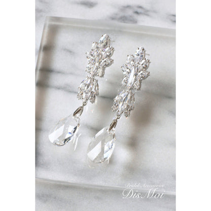 【ピアス・イヤリング】スワロフスキー×ジルコニアピアス/イヤリング ≪SZP-08/SZE-08≫ 【結婚式 ピアス イヤリング】