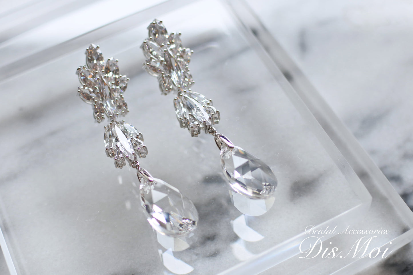 【ピアス・イヤリング】スワロフスキー×ジルコニアピアス/イヤリング ≪SZP-08/SZE-08≫ 【結婚式 ピアス イヤリング】