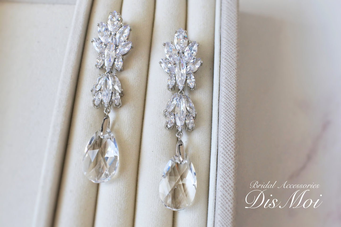 【ピアス・イヤリング】スワロフスキー×ジルコニアピアス/イヤリング ≪SZP-08/SZE-08≫ 【結婚式 ピアス イヤリング】