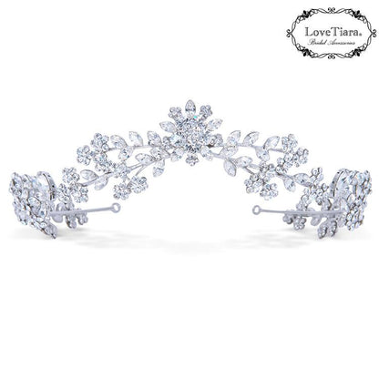 ブルームクラウンティアラ&イヤリングセット（T-109e）