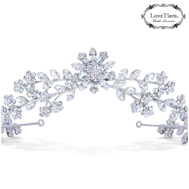 ブルームクラウンティアラ&イヤリングセット（T-109e）