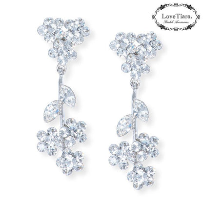 ブルームクラウンティアラ&イヤリングセット（T-109e）