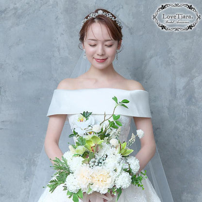 ブルームクラウンティアラ&イヤリングセット（T-109e）