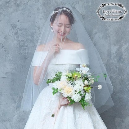 ブルームクラウンティアラ&イヤリングセット（T-109e）