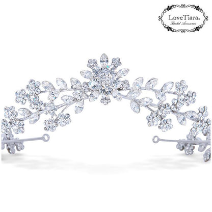 ブルームクラウンティアラ&ピアスセット（T-109p）