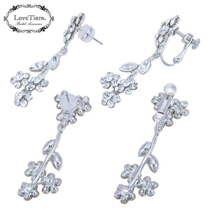 ブルームクラウンティアラ&ピアスセット（T-109p）