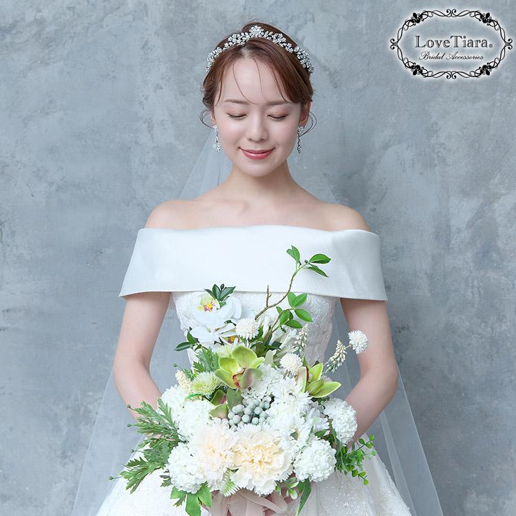 ブルームクラウンティアラ&ピアスセット（T-109p）